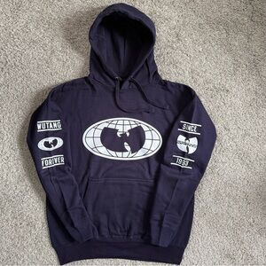 🔴Wu-Tang Hoodie Size XL Navy Blue WuTang Sweater Gza Rza Method Man